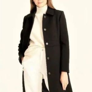 J.Crew Black Lady day coat size 2